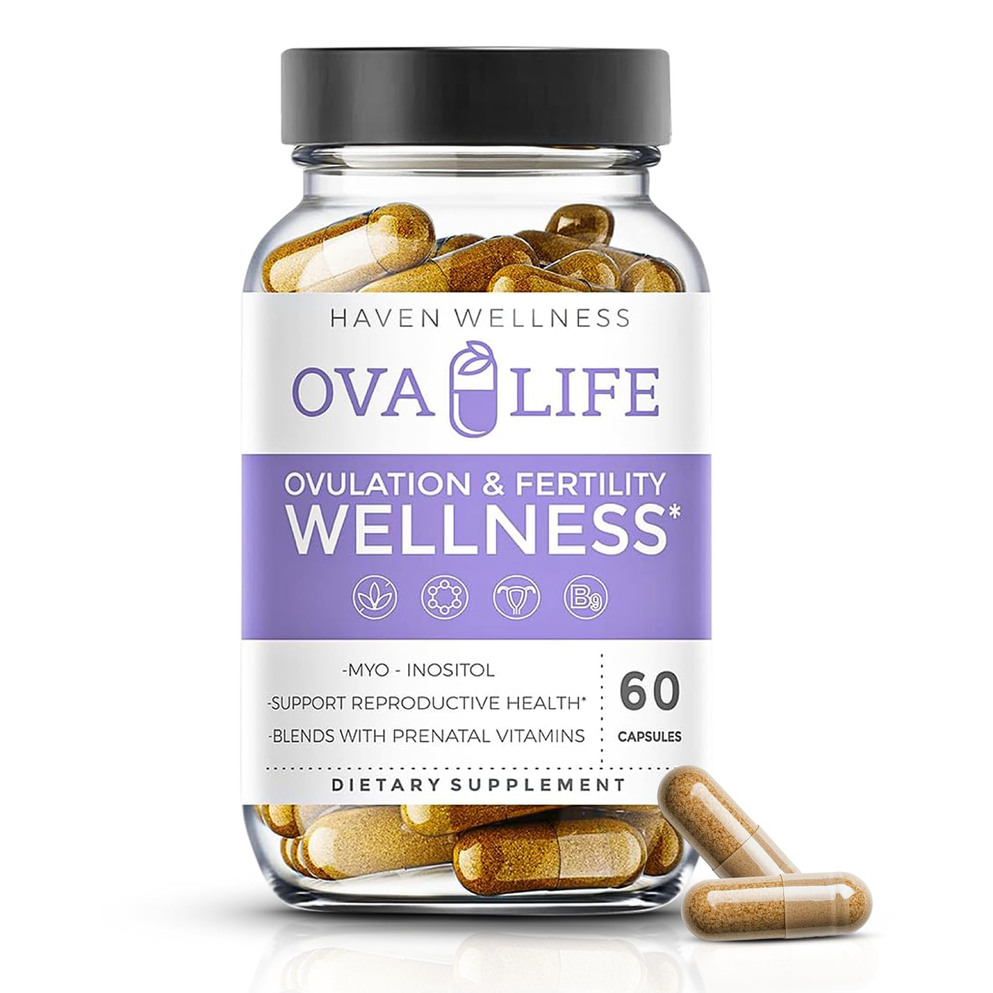 Fertility Supplements for Women - Hormone Balance & Ovarian Support -60 Capsules - Conception Vitamins with Folate - Pregnancy & Ovulation Support -22 Key Nutrients for Her Egg Quality