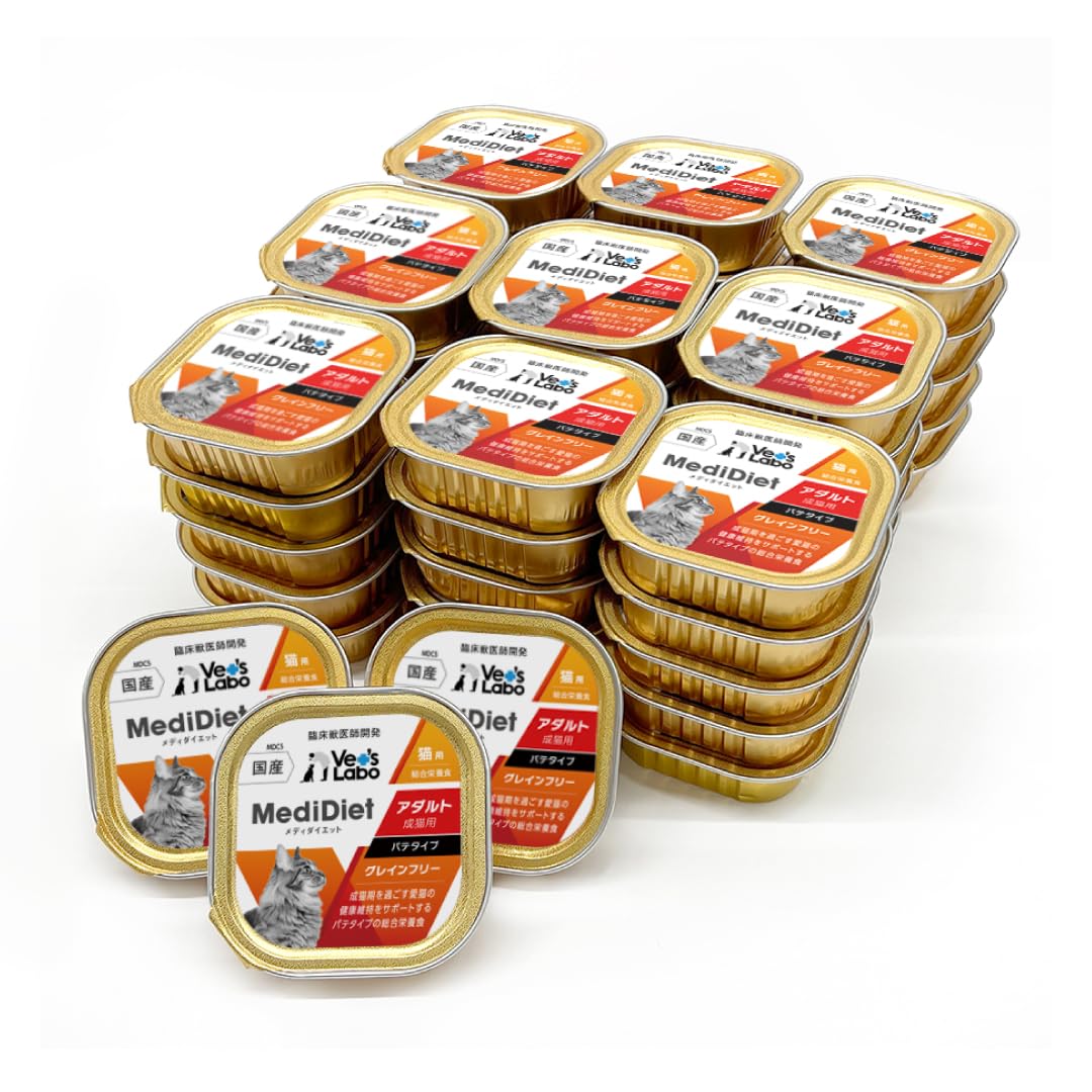 Amazon | メディダイエット 猫用 成猫 総合栄養食 ベッツラボ 95g×24×2