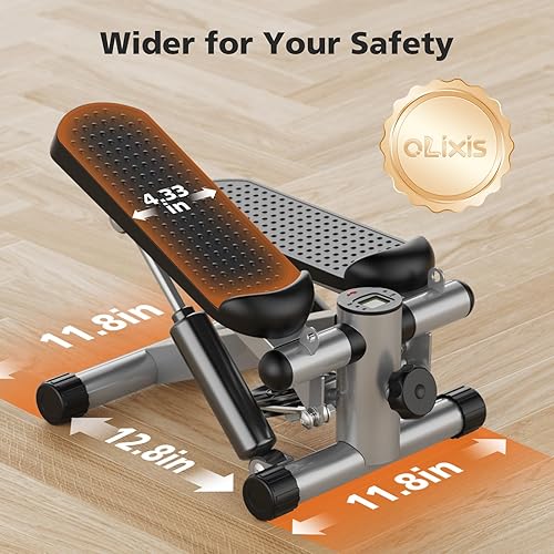 Miniatura 5 de OLIXIS Steppers para ejercicio en casa, mini máquina de ejercicio paso a paso para personas mayores, paso a paso con bandas de resistencia, equipo
