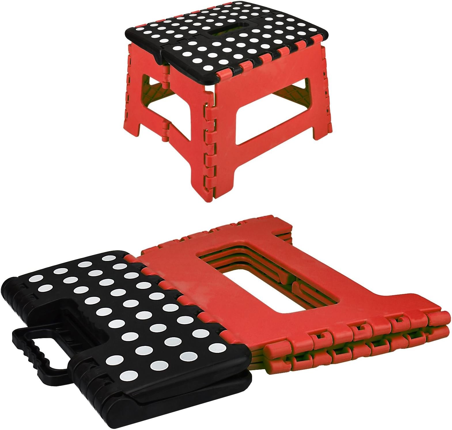 ASAB Folding Step Stool | Heavy Duty Non Slip Footstool | Lightweight Stepping Stool With Carry Handle | Skid Resistant Stool for Kids and Adults | Indoor or Outdoor Use