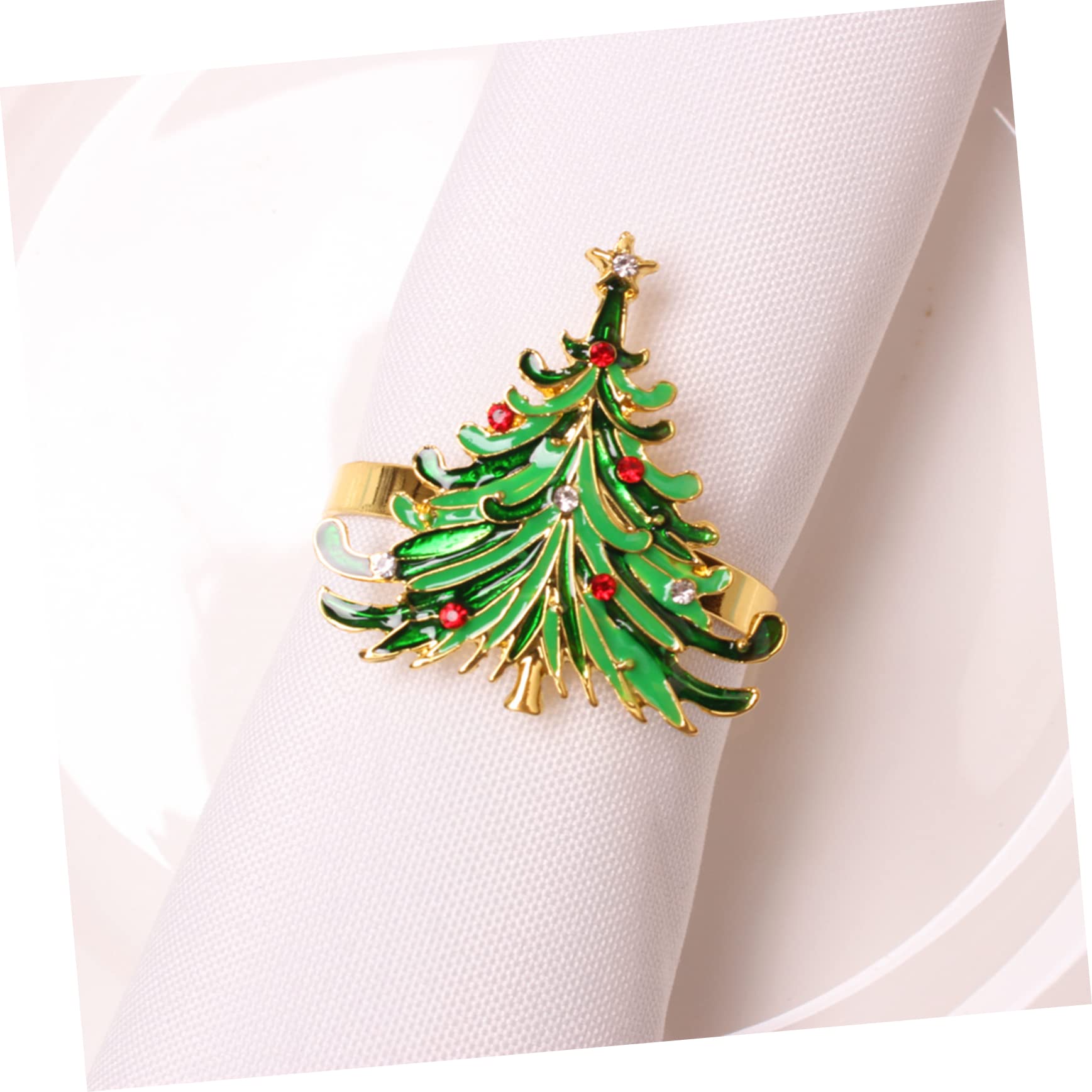 Ciieeo 2 Set Di Tovaglioli Di Natale Eleganti Porta Tovaglioli Per Decorazioni Da Tavola 6 Pezzi * 2