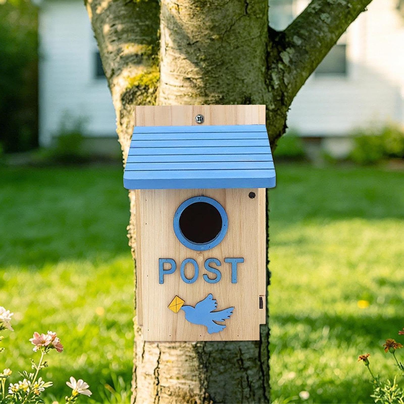 de Pájaros de Madera, Accesorios para Casitas de Pájaros, Artículos para Mascotas, Rústica para, Ideal para Jardín, TER
