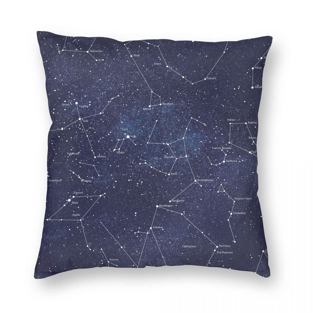 Funda de Almohada Poliéster Lino Terciopelo Cremallera Impresa Funda de Almohada Decorativa Funda de cojín para el hogar 18quot; -como se Muestra, 66x66cm Terciopelo