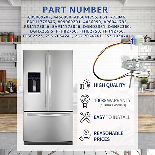 Miniatura 2 de 809069201 Motor Frigidaire 809069201 Ventilador del motor del evaporador compatible con Frigidaire, Kenmore, Electrolux, Series Refrigerator