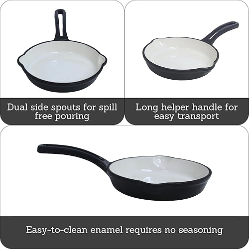 Miniatura 2 de Mirro Sartén esmaltada de hierro fundido de 6 pulgadas, gris