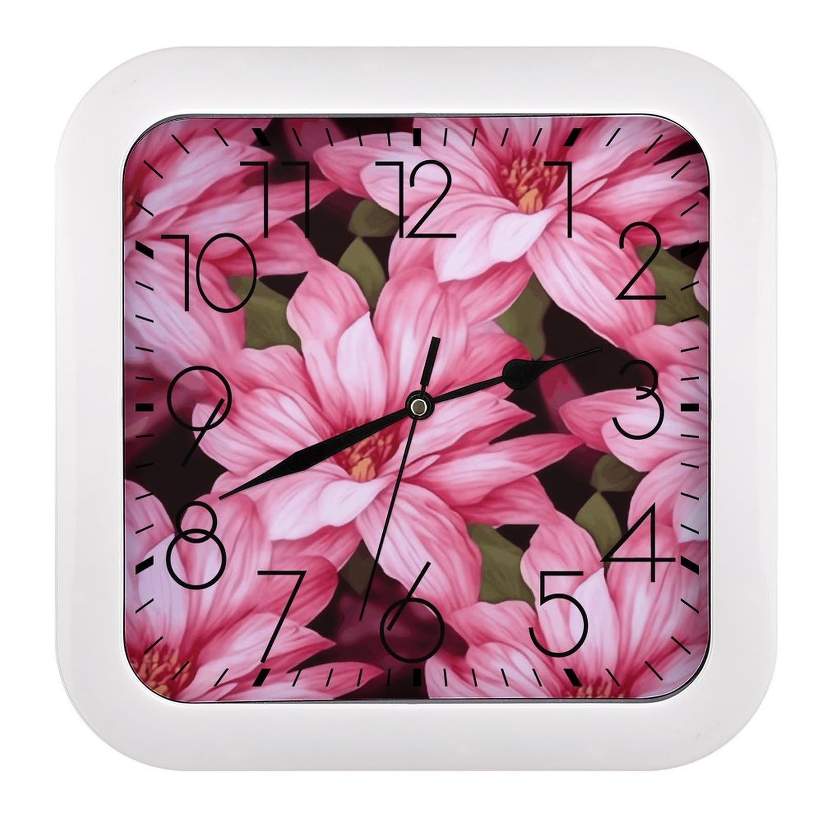 Horloge murale carrée pour habiller un mur de bureau ou de salon