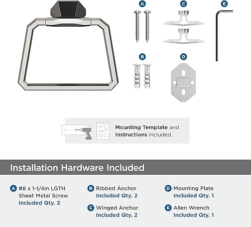 Vista 173 de Amerock BH36043CZ Toallero de bronce champán Toallero de 18 pulgadas (17.992 in) San Vicente Toallero de baño Accesorios de baño