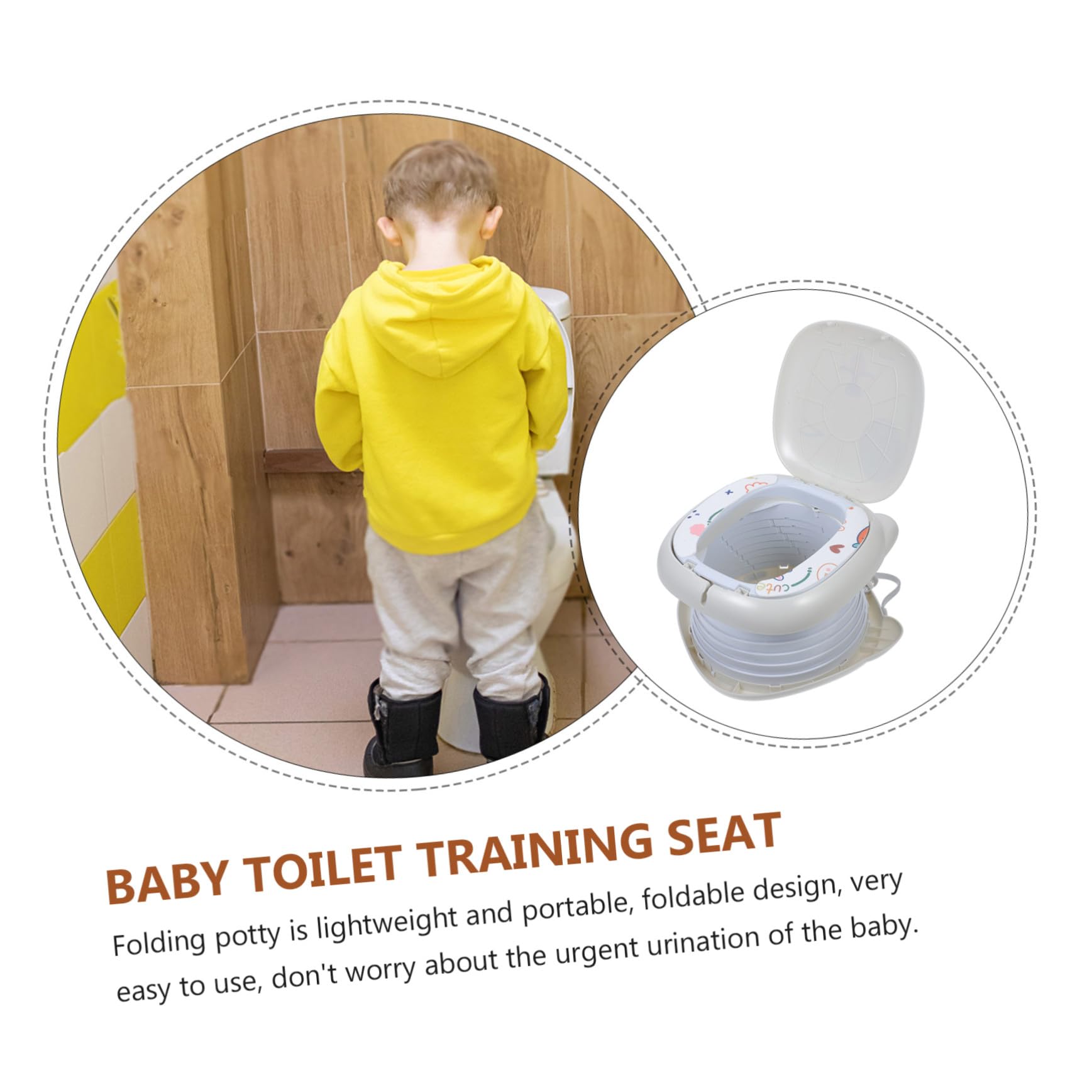 BESTonZON Tragbares Töpfchen Faltbar mit Aufbewahrungstasche Outdoor Reise Toilettentrainer für Kleinkinder Jungen Mädchen Kompakt Leicht Platzsparend für Auto Camping und Zuhause