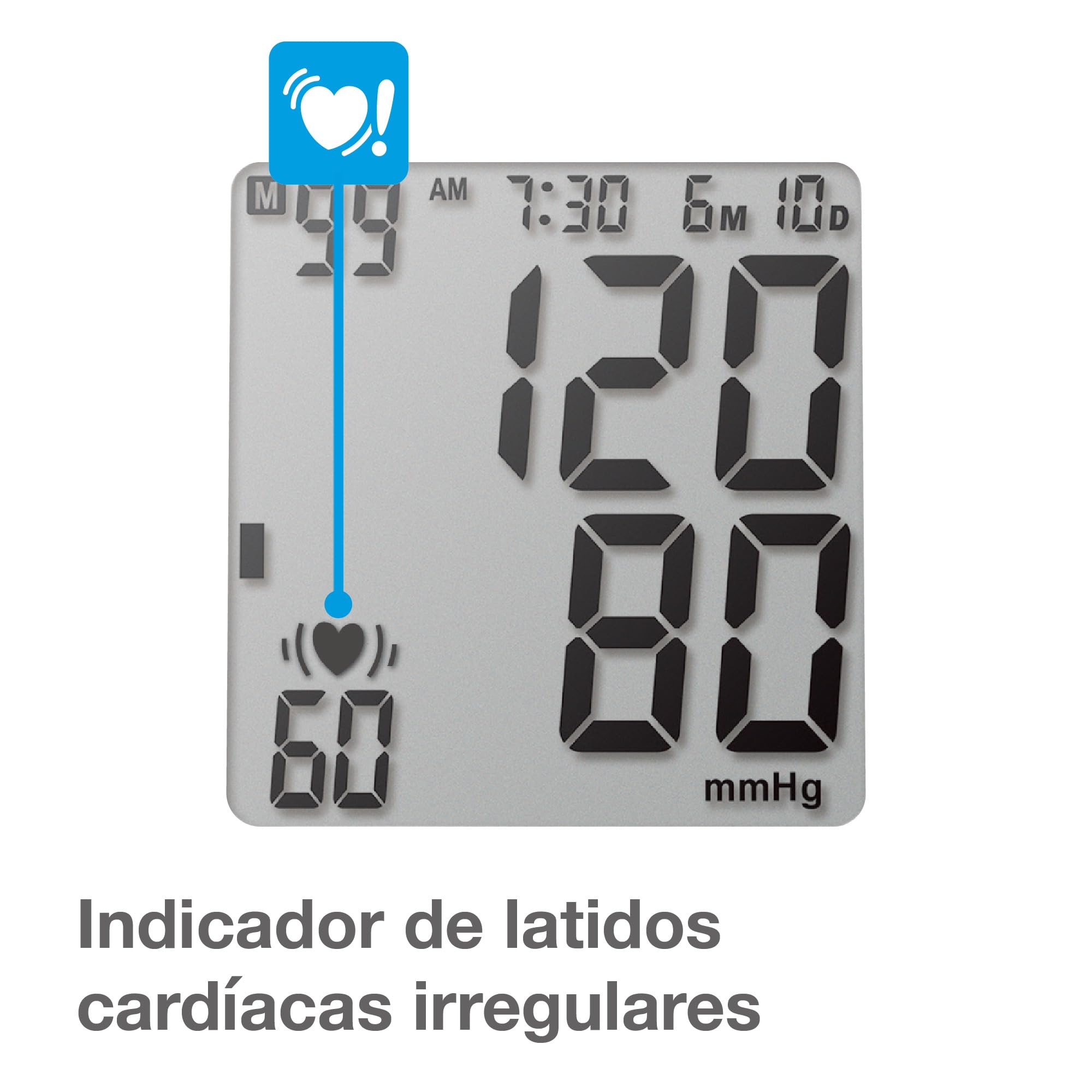 Tensiómetro digital Citizen CHUD517 para uso doméstico con brazalete ancho (22-42 cm), pantalla LCD grande, pantalla de hipertensión