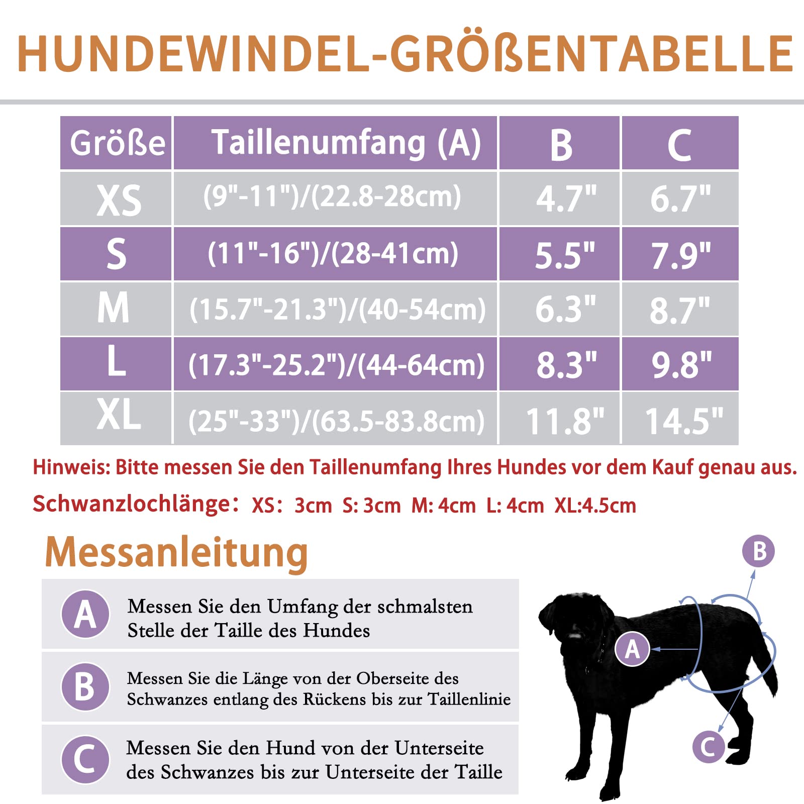 Läufigkeitshose für Hündinnen 3 Stück L, Hochsaugfähige und Damenbinden Hundewindeln für Hündinnen, Größenverstellbar - Lila