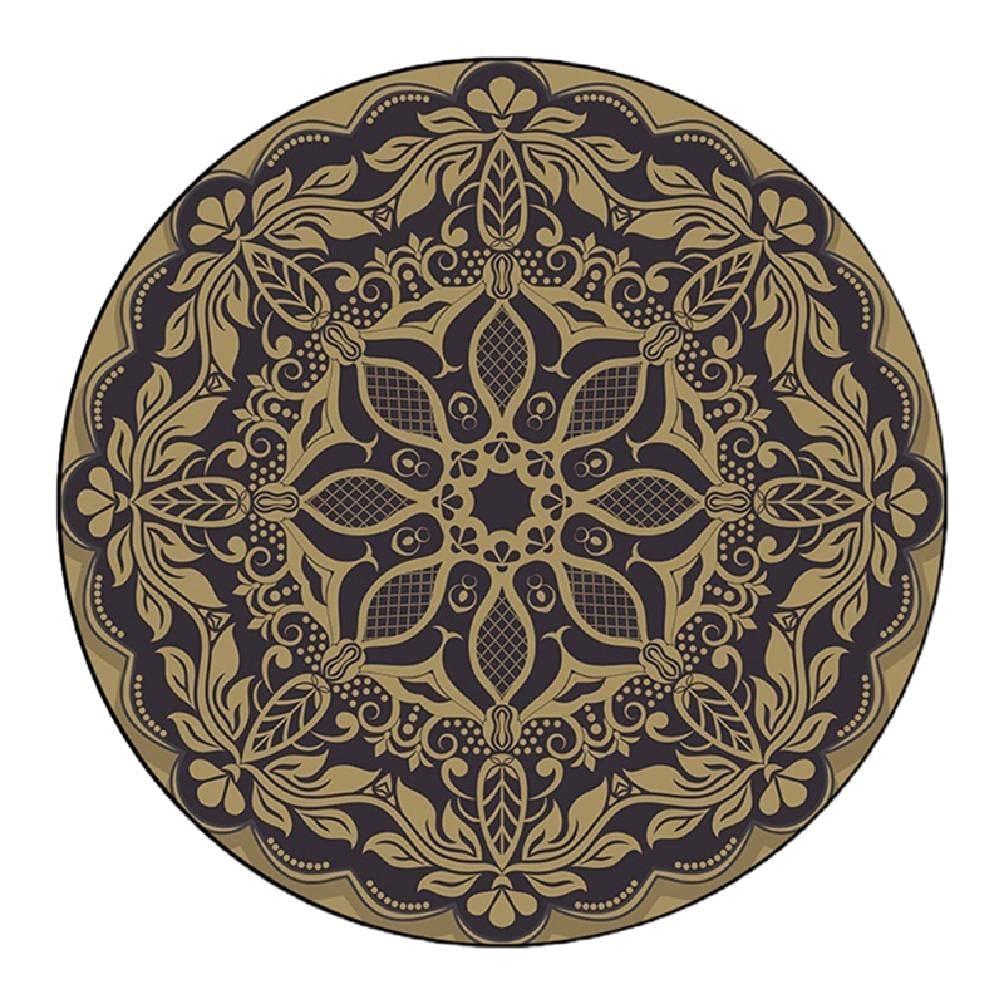 Tapis de sol antidérapant Labstandard rond de luxe imprimé vintage