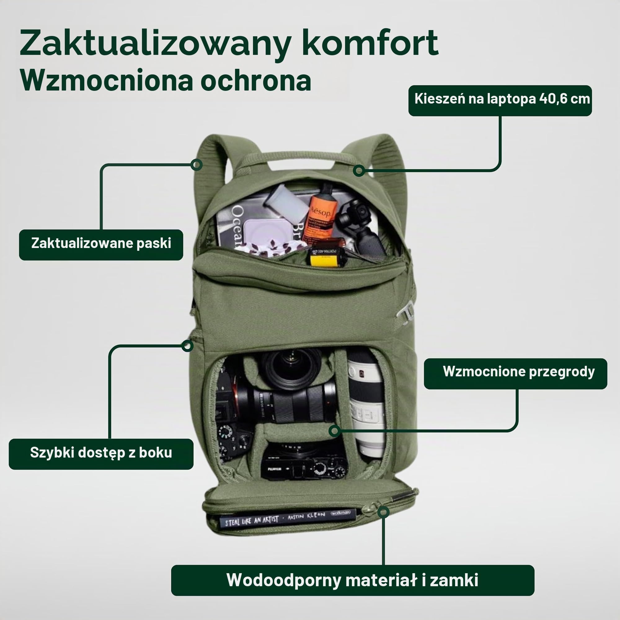 BREVITE Plecak Uniseks The Jumper Photo Backpack (1 w zestawie)