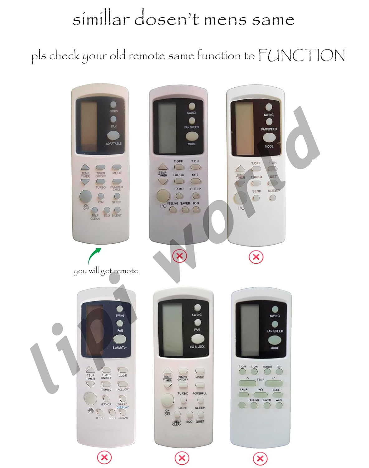 New Year Sale Lipiworld® Ac Remote Control (Old Exactly Same Will Only