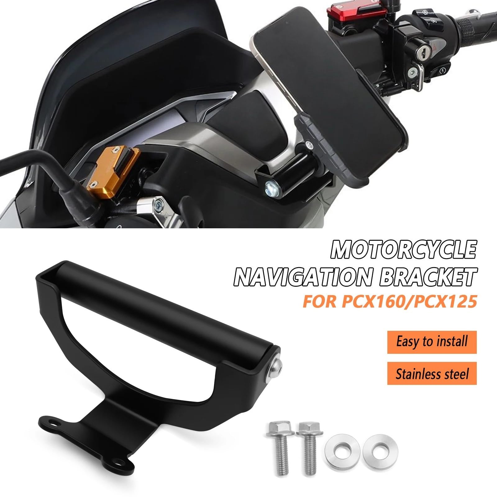 Uchwyt do nawigacji GPS Uchwyt na telefon komórkowy do motocykla, uchwyt na nawigację GPS, pasuje do PCX160, pasuje do PCX125 2025