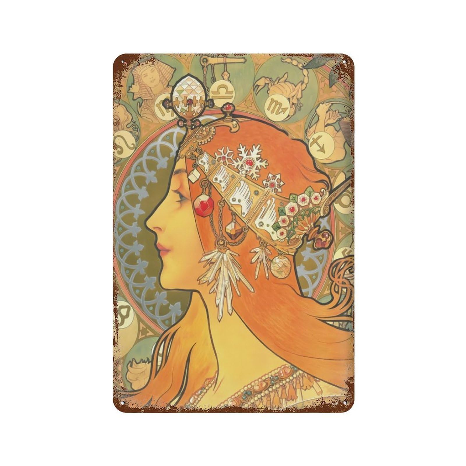 xiaoxiaoshen Alphonse Mucha (10) Wall Decor Art Metal Tin Poster Modern Home Decor Art Home Bar Shop Decorations Vintage Sign 30x20cm