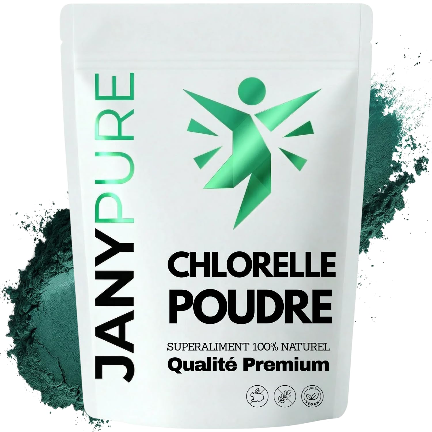 Chlorelle Poudre Pure 250g | Chlorella Détox Métaux Lourds, Chlorophylle | Superaliment 60% Protéines, Fer, Vitamines | Soutien Immunité, Énergie, Digestion | Paroi Cellulaire Éclatée | Vulgaris