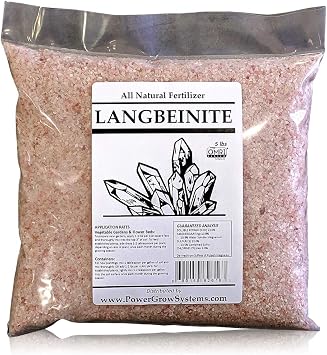 LANGBEINITE - Sulfate of Potash Magnesia K-MAG Organic Fertilizer 0-0-22 5 pounds