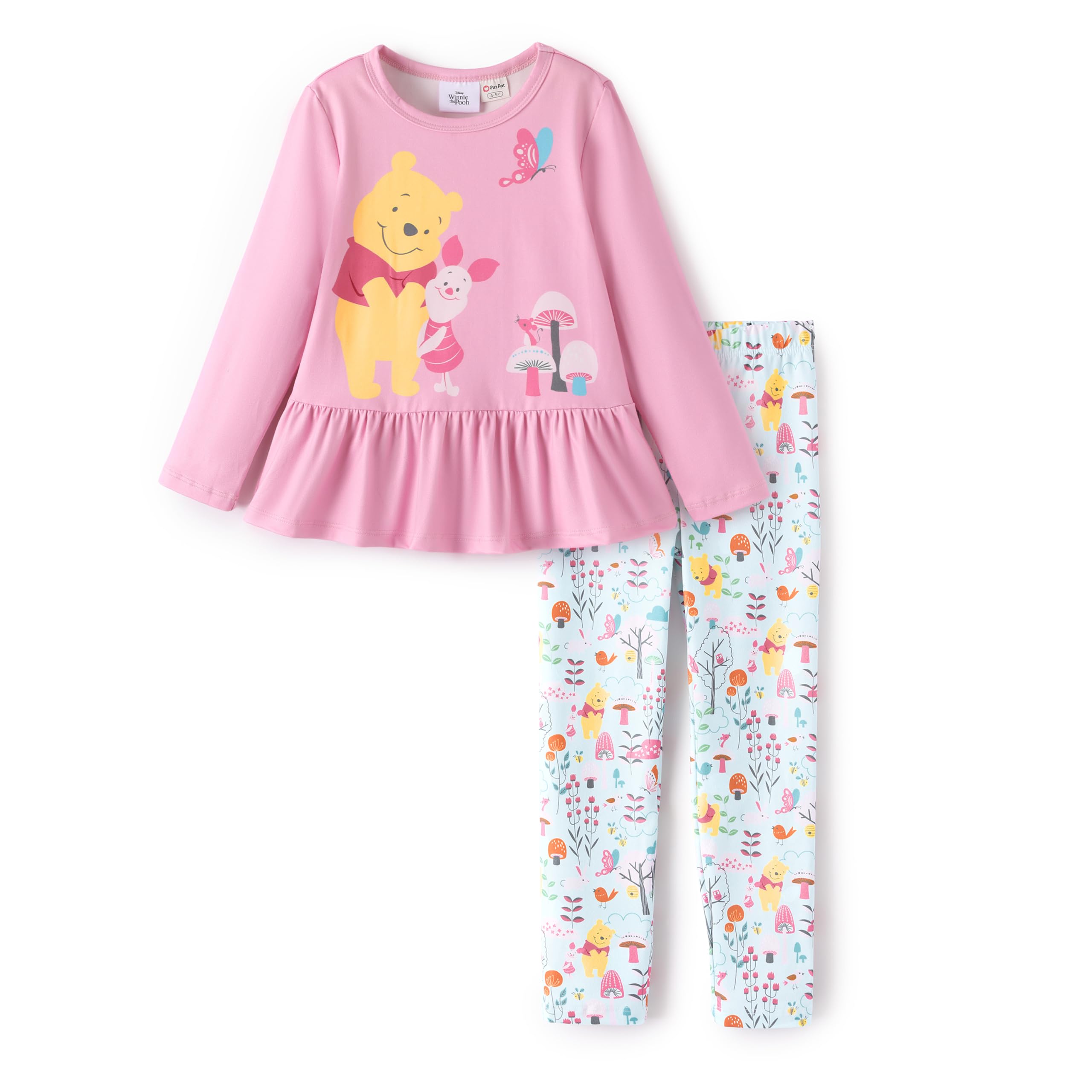 Disney Toddler Girls Clothes Long Sleeve Shirt Leggings 2pcs Outfits Set
