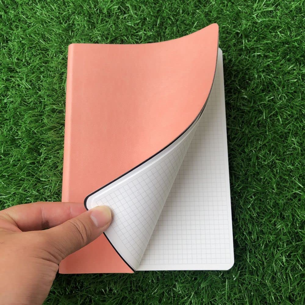 Notatnik miękka okładka notatnik kwadratowy dziennik w kratkę 120 g/m2 papier, bez ducha, bez krwawienia bez daty notatnik w linie (czarny, kwadratowa siatka 120 g/m2)