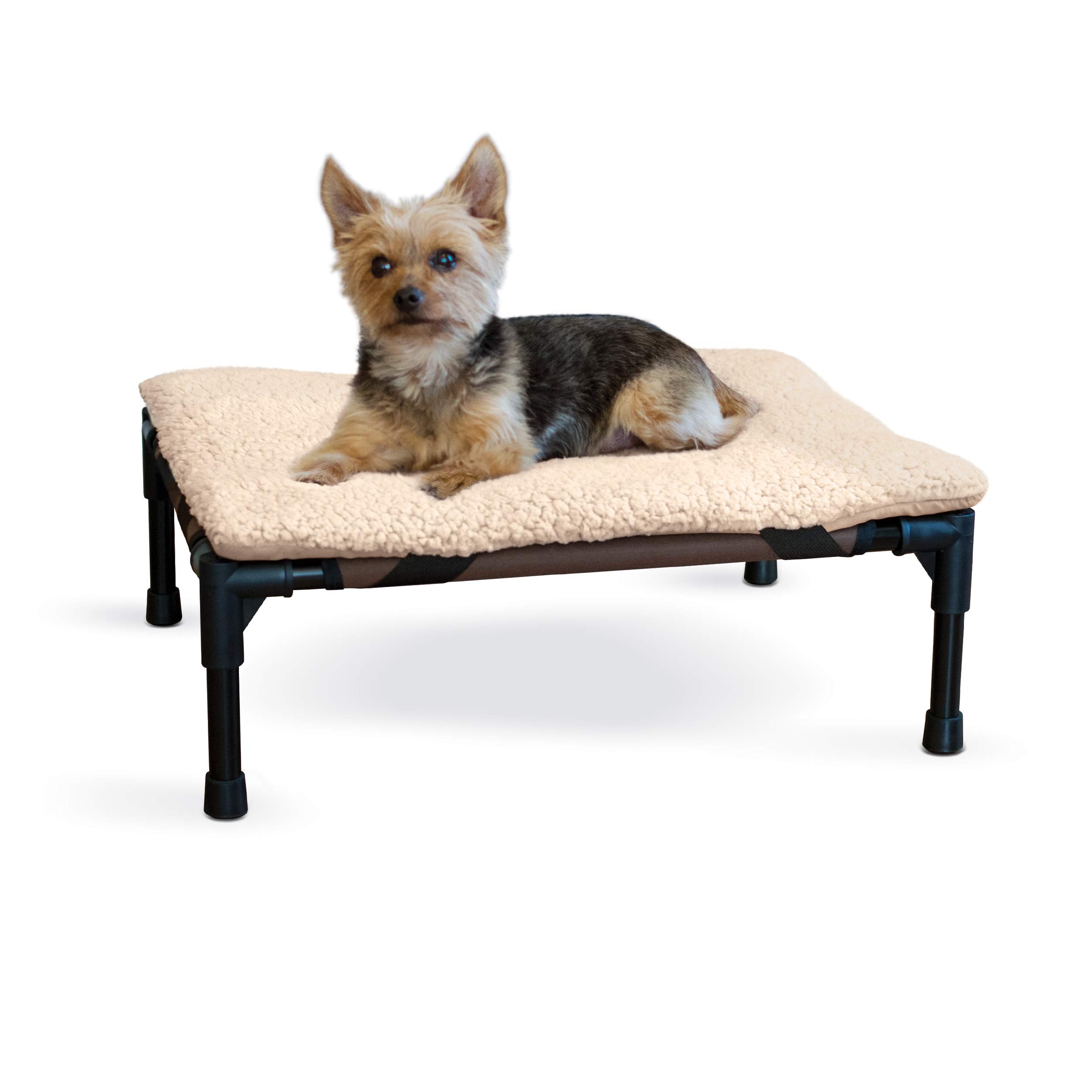 Photo 1 of *No Instructions-Unknown Missing Parts( K&H PET PRODUCTS Original Elevated Pet Cot Tan with Microfleece Pad Cot & Pad Small Chocolate/Black Mesh