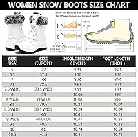 Vista 2 de EARLDE Womens Snow Boot With Waterproof Lace Up Mid-Calf Outdoor Winter Deep Tread Rubber Sole