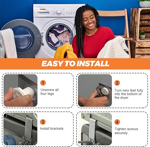 Miniatura 6 de Beaquicy W10869845 - Kit de apilamiento para secadora Whirlpool Maytag Standard y Long Vent Dryer & Washer - Reemplaza 52774 W10298318 W10298318RP