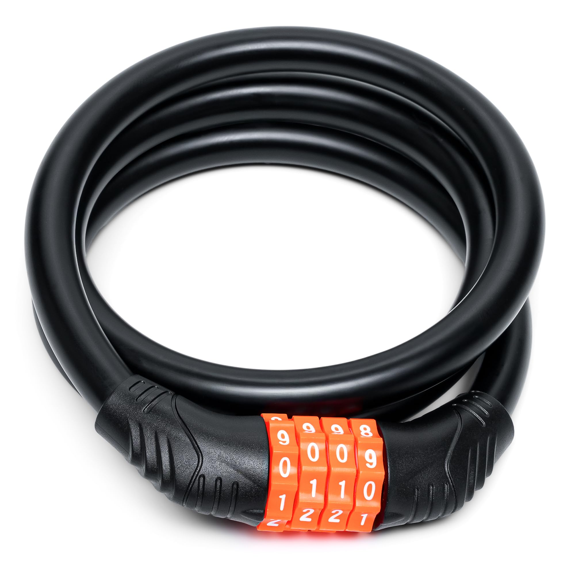 Bike Lock Combination Lock 4 Digit |1M X 12mm| Heavy Duty Bike Locks High Security - Anti Theft Bicycle Lock for Motorcycle Fence Gate Shed Trailer – Rubber Coated Wire