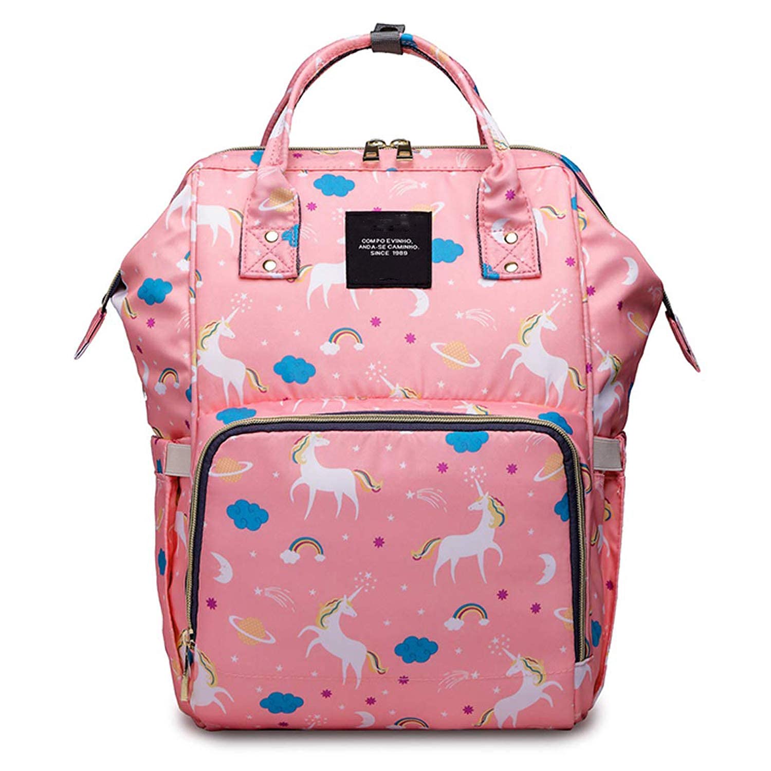 Tip 'n' Top Premium Baby Diaper Bag Backpack for Travelling for Toddlers & Kids (Pink Unicorn)-picture-29