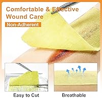 Vista 3 de Carbou Apósito de Petrolato Xeroform Médico de 4"x4", Almohadillas de Gasa No Adherentes, Parche de Gasa de Malla Fina Suave para Cuidado