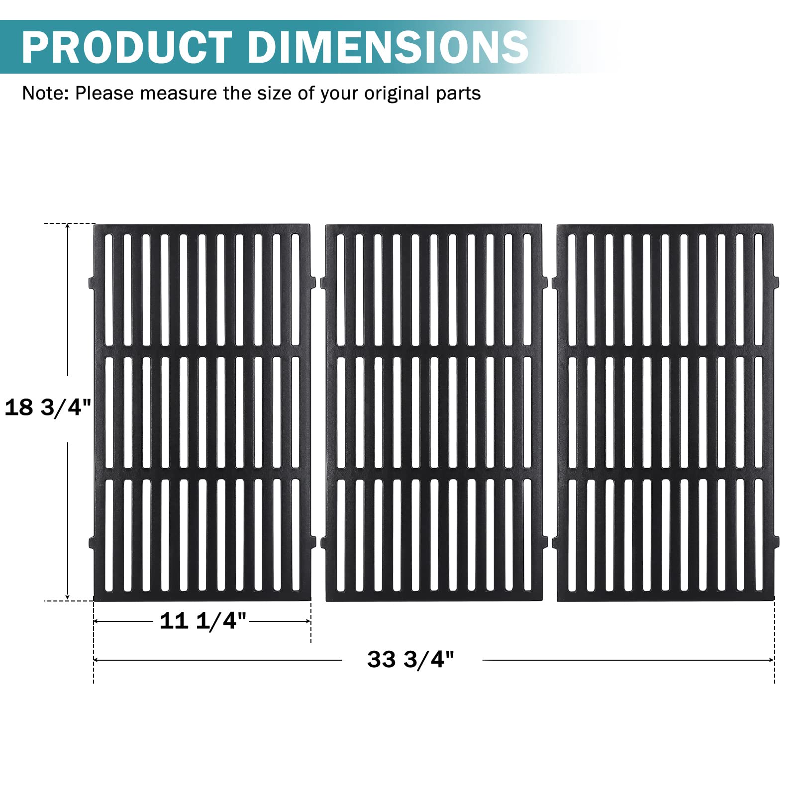66097 18 7/8 Inch Grill Grates For er Genesis II 400, II LX 400 Series