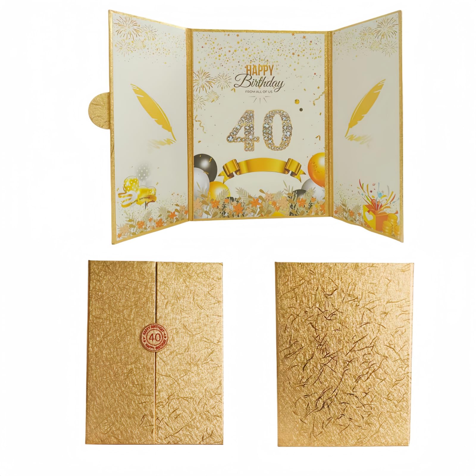 Tarjeta de cumpleaños 40, regalos para mujeres de 40 años, regalos para hombres, 40 cumpleaños, regalo de cumpleaños para mujeres, decoración de cumpleaños para mujeres a partir de 40 cumpleaños