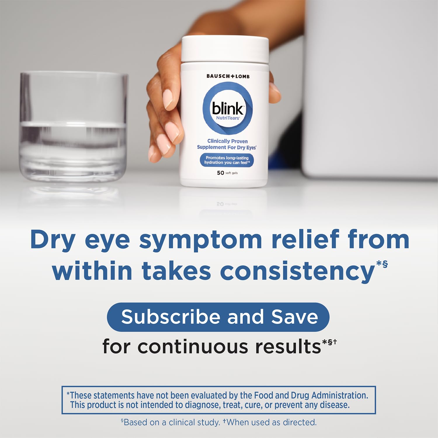 Blink NutriTears Supplement for Dry Eyes, Lutein Zeaxanthin Vitamin D 50ct — Amazon image 7