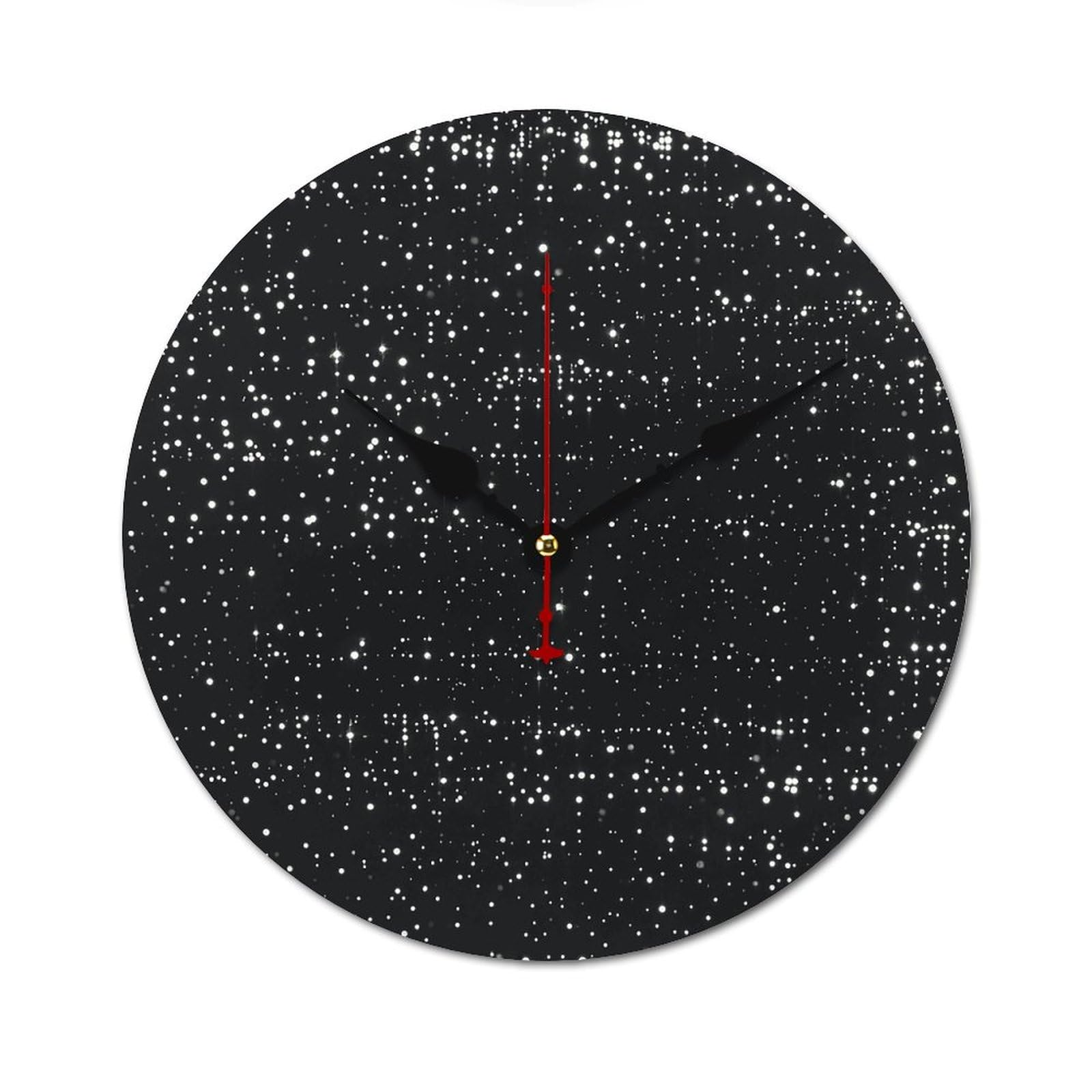 Horloge murale moderne en bois noir sans tic-tac 24 cm pour décoration murale de chambre