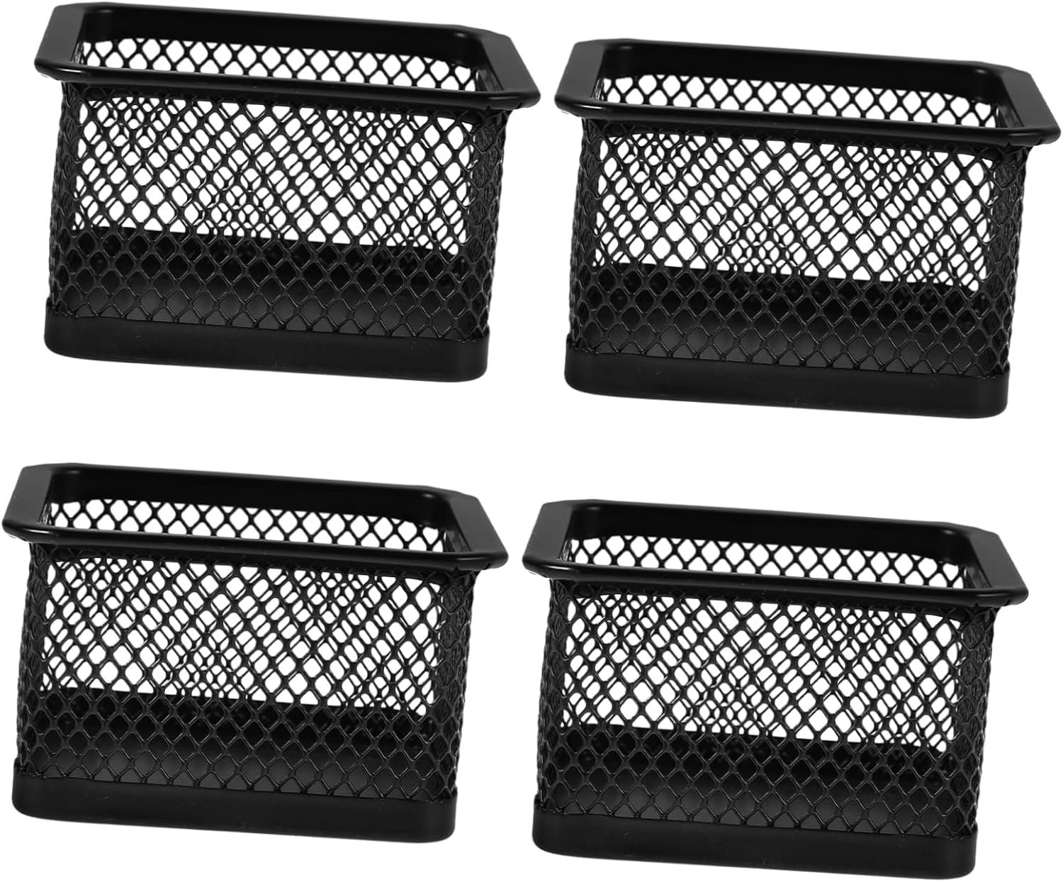 PRETYZOOM 4pcs Paper Clip Holder Desk Organizer Mesh Paper Clip Dispenser Box Office Desk Accessories Desktop Organizer for School Supplies