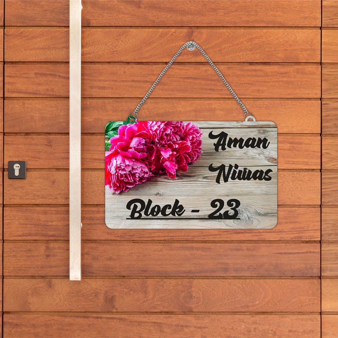 CVANU Customized Wooden Name Plate for Home Entrance Multicolour Size(10.5x18inch)_C1 — Amazon image 12