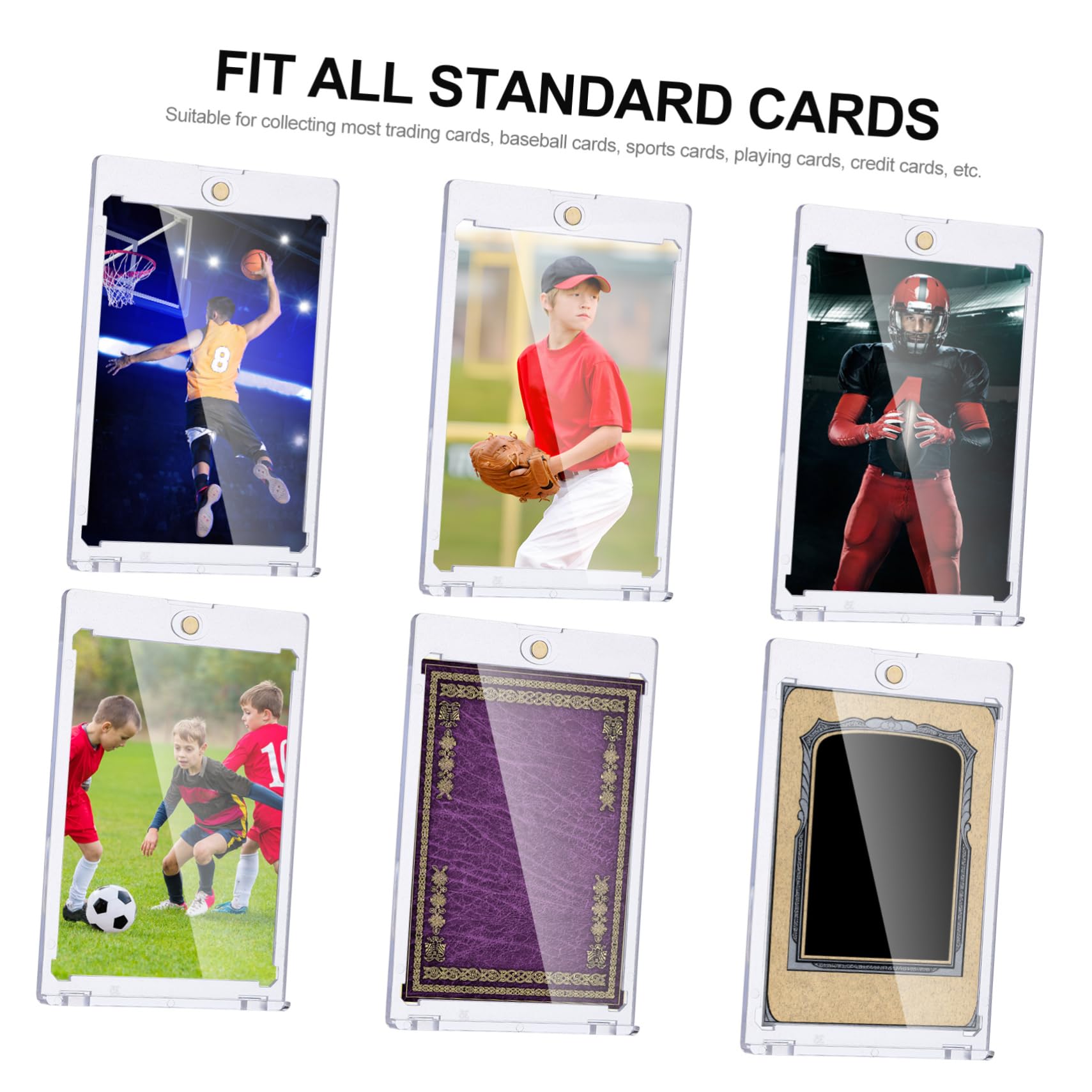 20stücke Hartschalen Kartenhüllen Mit Magnetverschluss Transparente Kartenhalter Aus Acryl Für Sammelkarten Sportkarten Mitgliedskarten Und Kleine Fotos