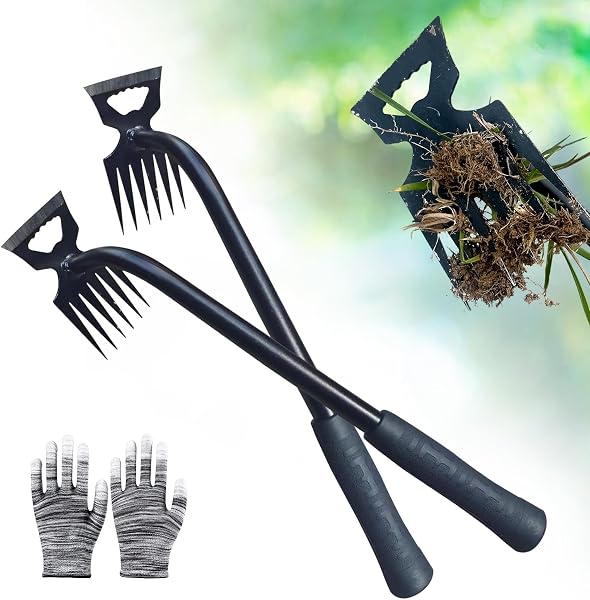 Weed Puller Tool-2Pcs Gardening Hand Weeder Tools, 2026 New Weeding Artifact Uprooting Weeding Tool, Manganese Steel Wee