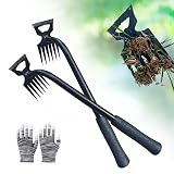Weed Puller Tool-2Pcs Gardening Hand Weeder Tools, 2026 New Weeding Artifact Uprooting Weeding Tool, Manganese Steel Weed Removal TooL, 6 Teethes Dual Purpose Manual Weed Pulling Tool for Yard Gardenl