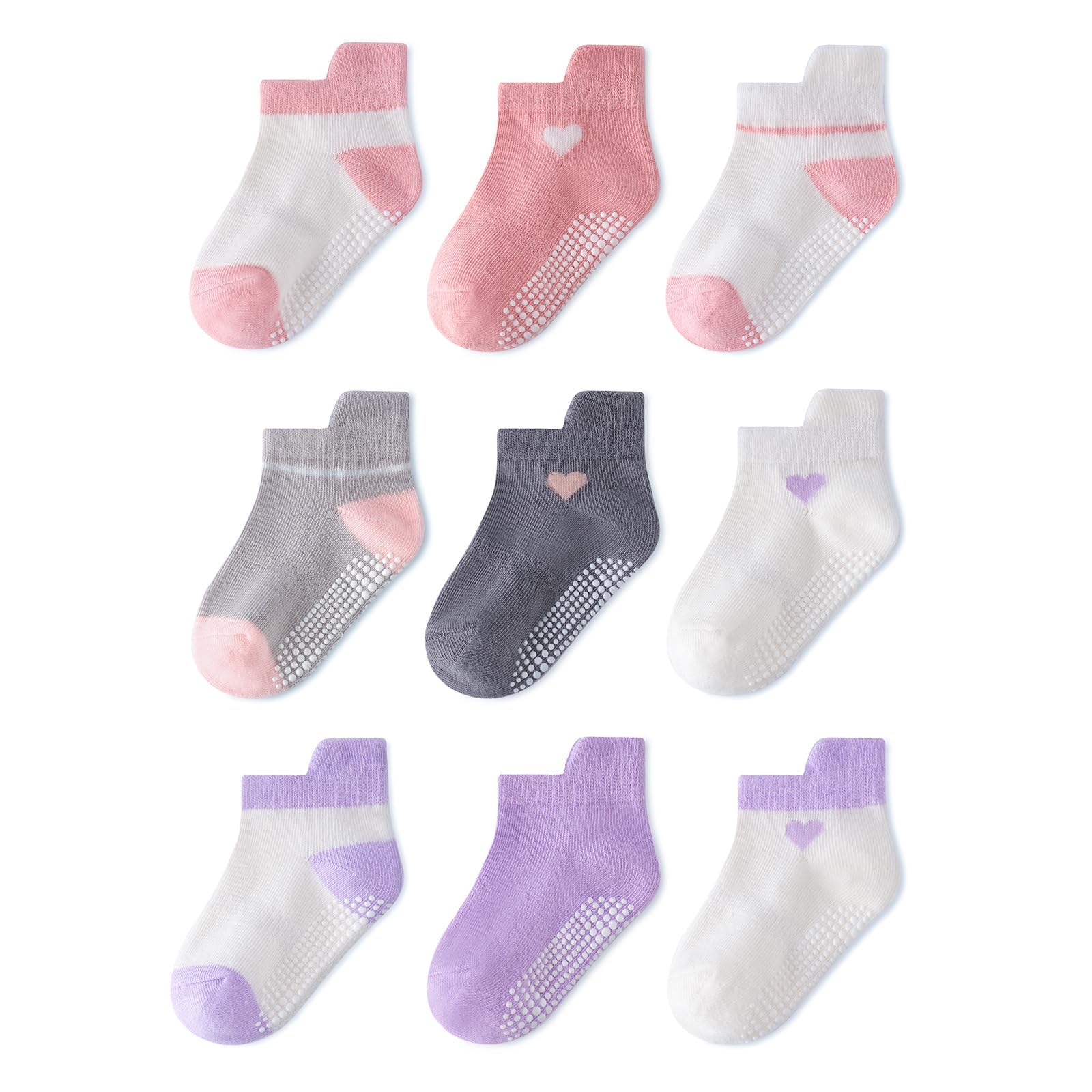 Non-slip Toddler Ankle Cotton Grip Socks Unisex 6M-5T