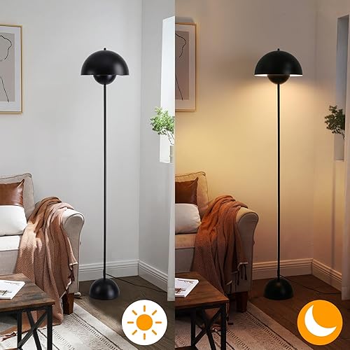 Miniatura 2 de Lámpara de pie moderna para dormitorio, lámparas de pie altas para sala de estar, lámpara de pie LED bohemia para oficina, lámparas de pie Negro