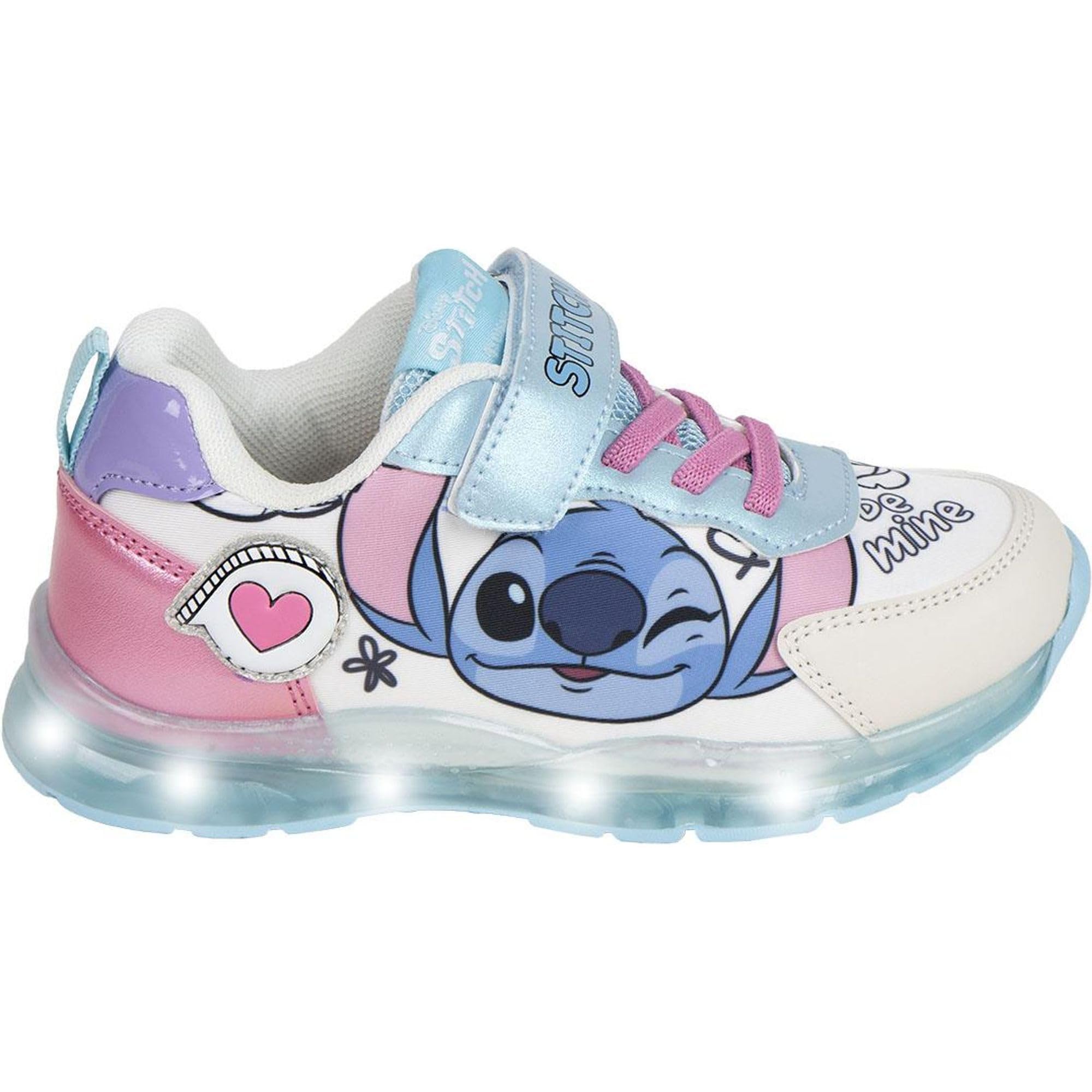CERDÁ LIFE'S LITTLE MOMENTS Children's Sports with LED Lights Interactive Stitch TPR Sole, Sneakers, Multicoloured, 27 EU, Multicoloured, 27 EU