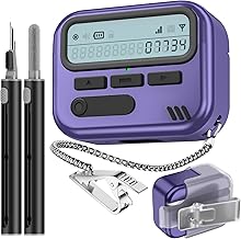 (with Safety Lock Pager Cases Compatible with AirPods Pro 2nd Generation Case Cover with Cleaner Kit,Hard TPU Full Protection for AirPods Pro 2 Charging Case(USB-C)(2023/2022/2019) for Men-Puple