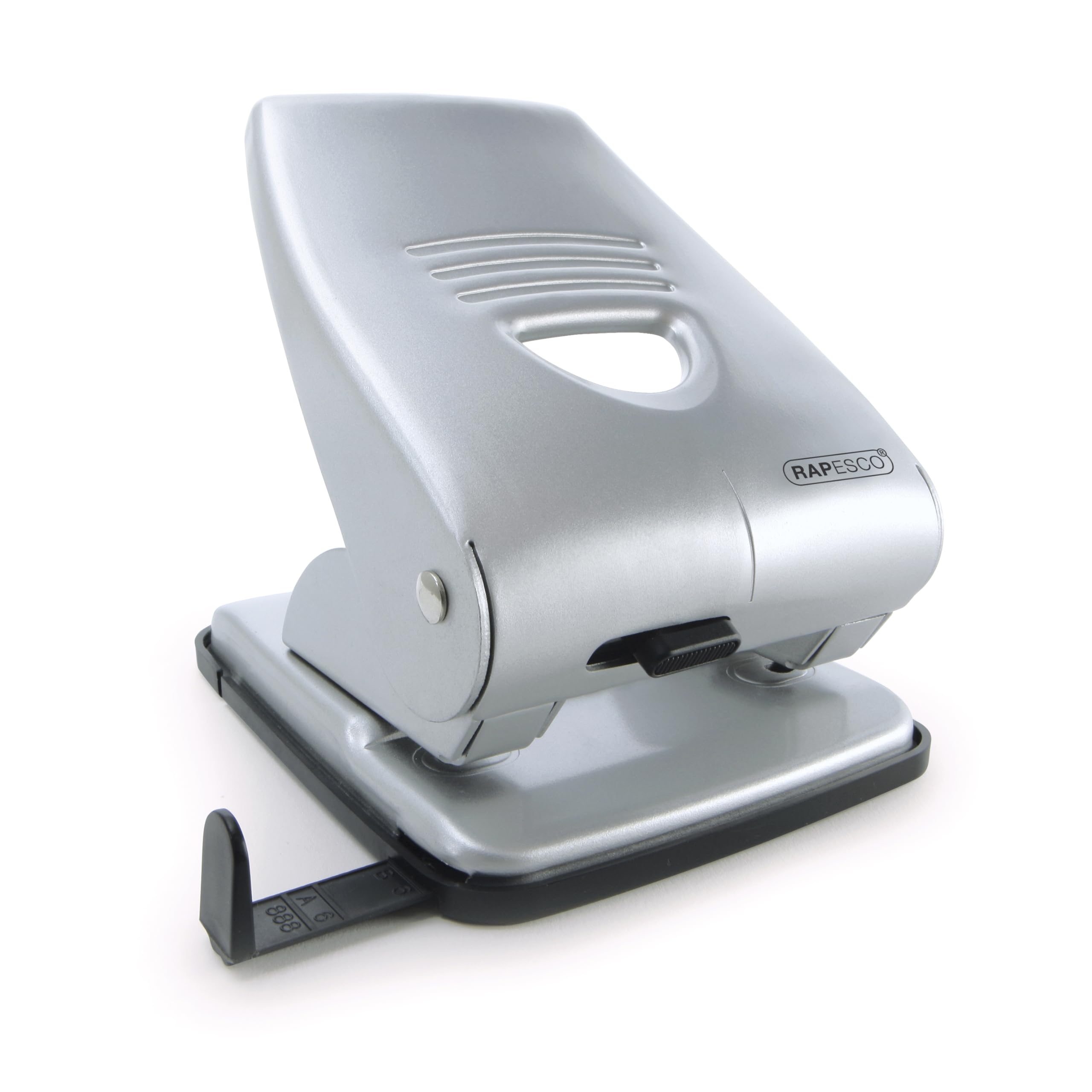 Rapesco 1024 Heavy Duty 835 2-Hole Metal Punch, 40 Sheet Capacity, Silver