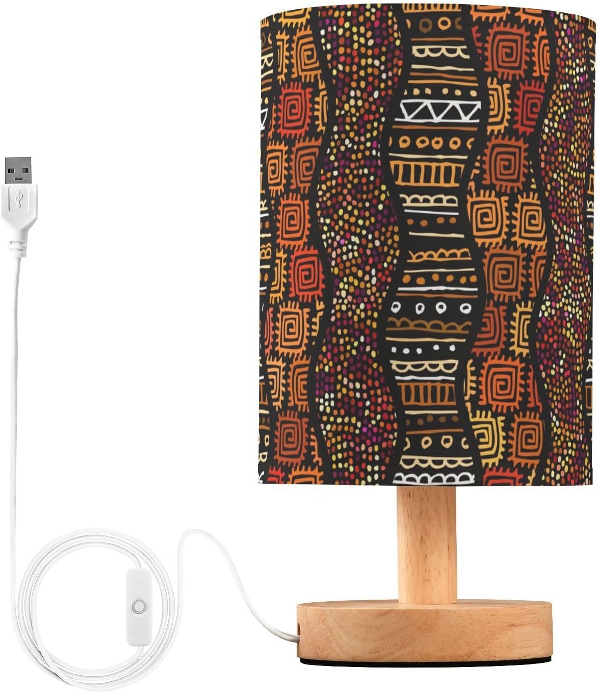Oarencol Bedside Table Lamp Ethnic Boho African Tribal Indian Vintage ...