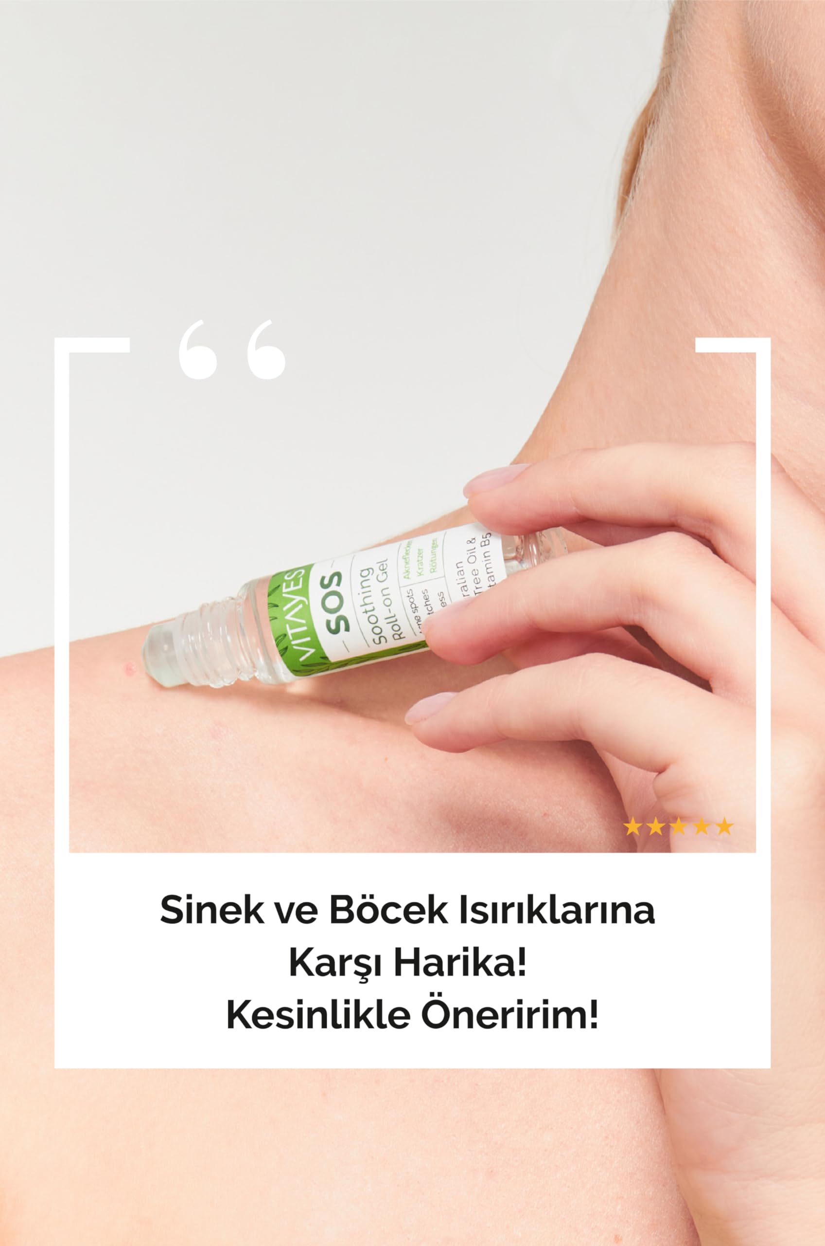 Vitayes SOS BIO Huile essentielle d'arbre à thé 3 x 10 ml – Huile essentielle contre les boutons, l'acné et les imperfections – Stylo roll-on avec vitamine B5 – Végétalien et sans cruauté envers les