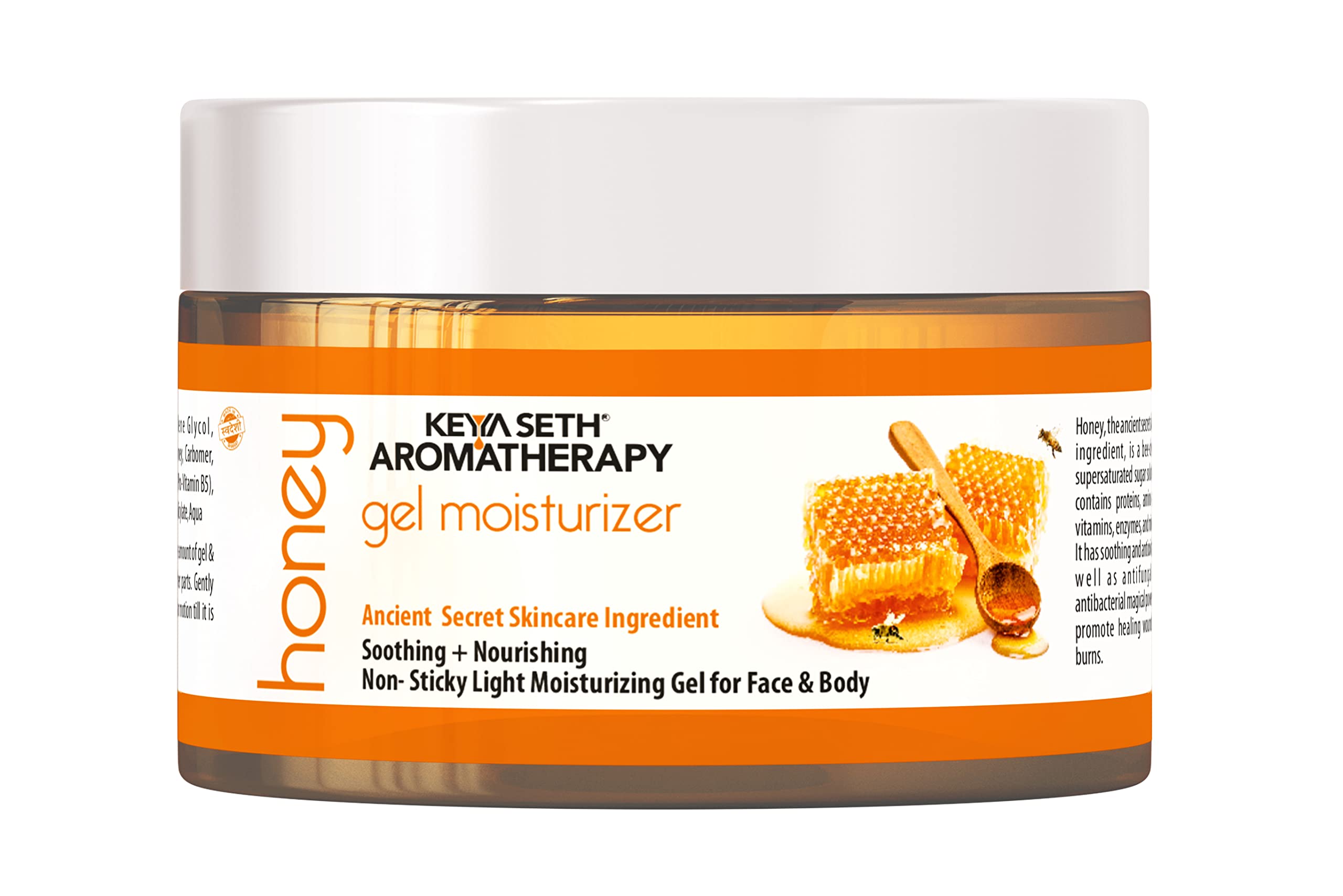 Keya Seth Aromatherapy, Honey Gel, Light Moisturizer with Pro Vitamin B5, Honey Conditioner, Deep Conditioning, Dry & Sensitive Skin 160GM