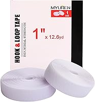 Vista 9 de Cinta de gancho y bucle para coser 1 pulgada, tiras de nailon no adhesivas en la parte trasera, cinta de tela no adhesiva entrelazada, negra, 11.5