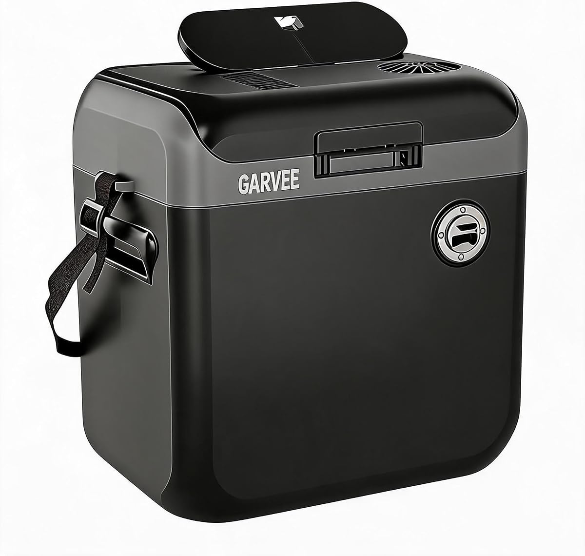 Electric Cooler & Warmer with Handle | 30 L Portable Thermoelectric Fridge for Vehicles & Trucks| 110V AC Home Power Cord & 12V Car Adapter for Camping, Travel & Picnics | Thermoelectric Fridge for Vehicles & Trucks | 110V AC Home & 12V Car Adapter for Camping, Travel & Picnics