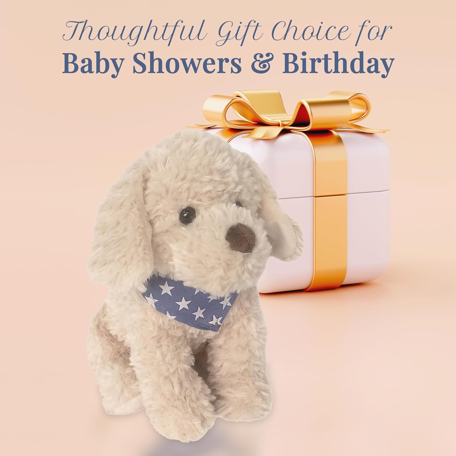 MON AMI Goldendoodle Puppy 12-Inch Stuffed Dog for Boys & Girls | Soft Cuddly Plush Puppy Toy | Playtime Companion | Nursery & Bedroom Décor | Gift for All Ages
