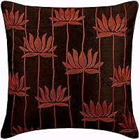 Vista 46 de The HomeCentric Funda de almohada, fundas marrones, fundas de almohada geométricas japonesas ópticas, fundas de almohada de 24 x 24 pulgadas, fundas